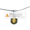 Bulbrite 25 ft, 15-Socket (E12) Decorative String Light Kit with Clear LED Globe (G16) Bulbs, 40W Equiv, Wht 810130
